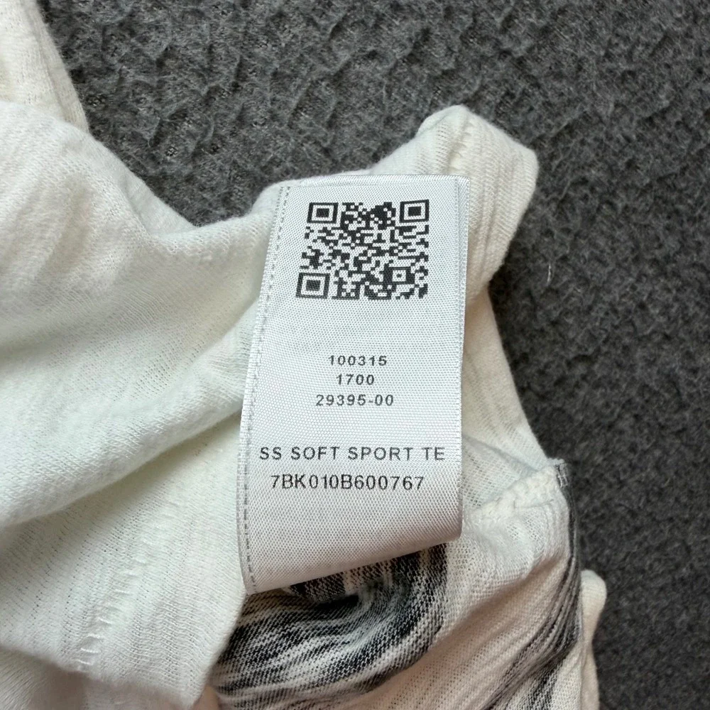 True Religion T-Shirt Men's XXXL White Black Striped SS Soft Sport Te